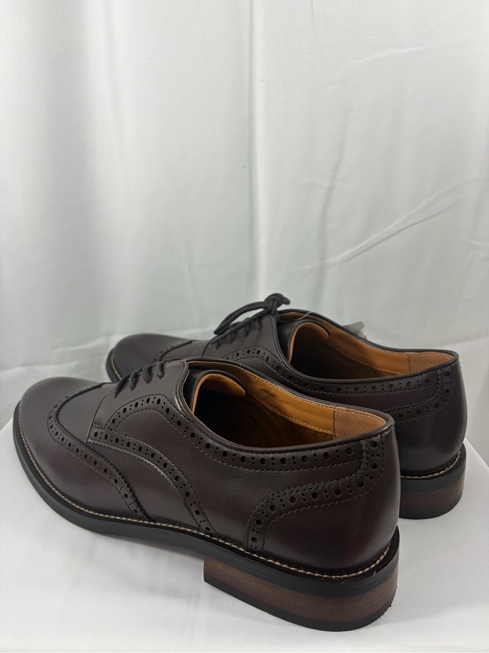 NWT Stafford Men’s Size 12 Brown Dress Shoes - Picture 7 of 10